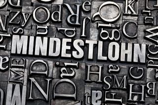 Foto: Schriftzug Mindestlohn